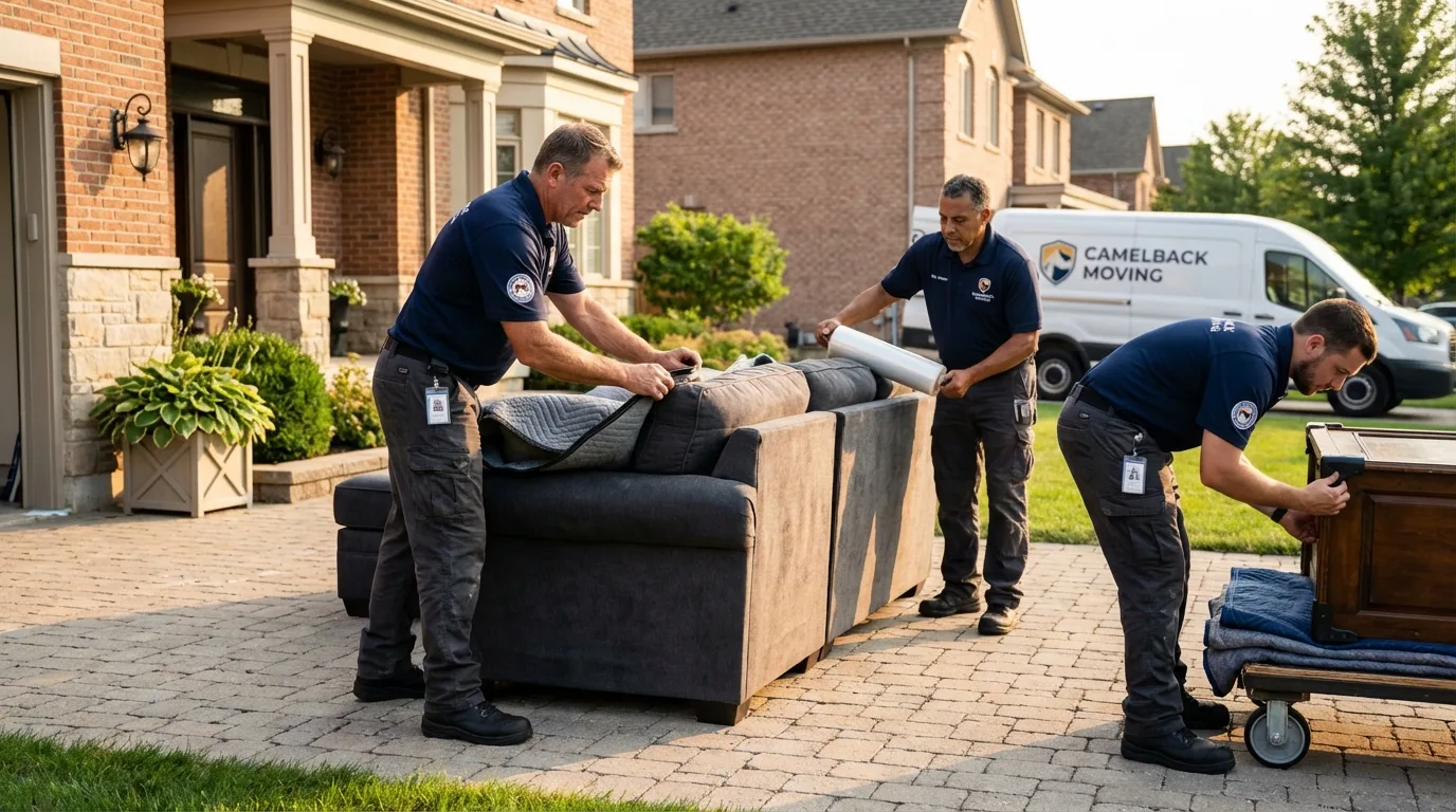 Large estate moving crew wrapping furniture in Belle Chasse, LA